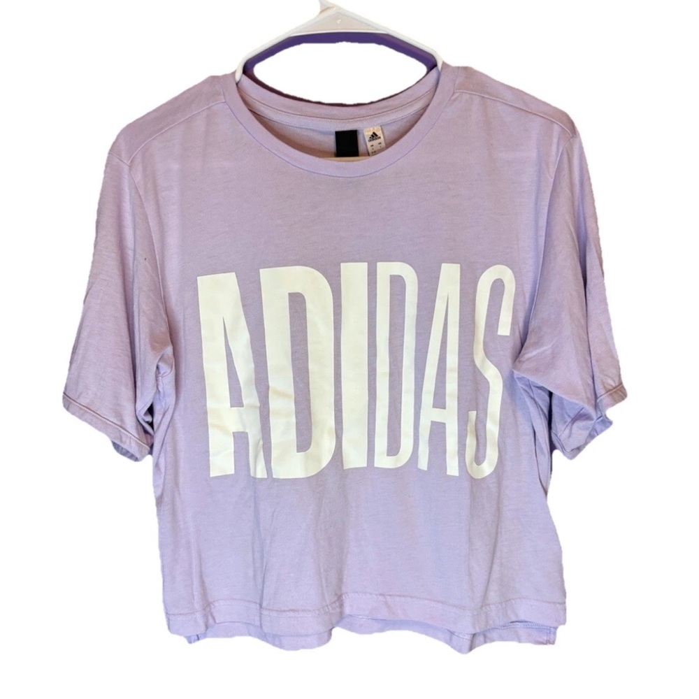 Adidas Woman’s Cropped Shirt Top Purple Size Small
